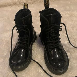 Dr Marten Patent Glitter Boots
